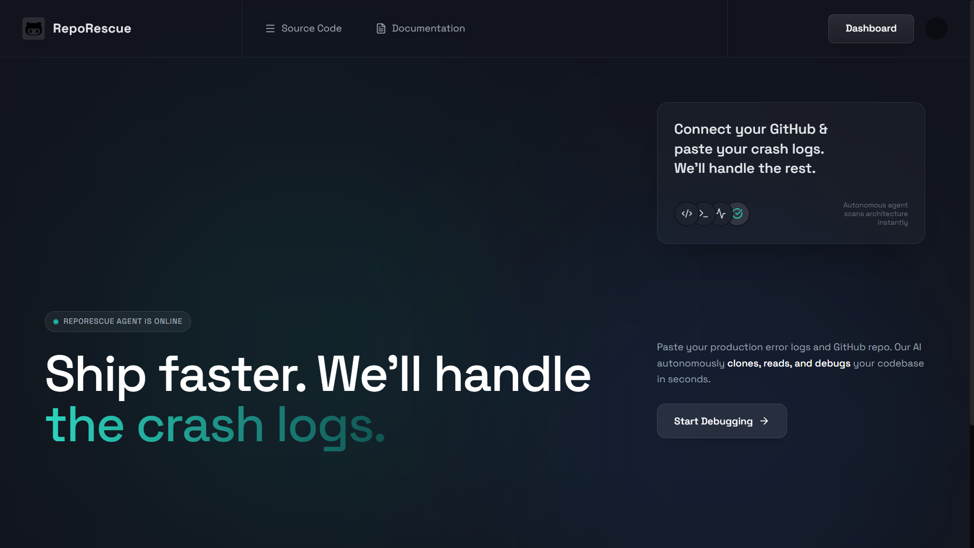 RepoRescue AI Dashboard Preview